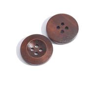 Buttons 10PCS 2/4 Holes Round Wooden 10-38mm Buttons for Clothing Coat DIY Decorations Sewing Accessories 5 Colors Optional(Type-R,10pcs 20mm)