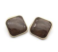 Buttons 10pcs 30mm Big Buttons for Coat Convex Flat Design Black for Clothing Sewing Accessories Pink Square for Shirt for DIY(Brown,21mm-10pcs)