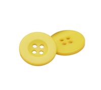Buttons 10pcs 9-30mm Four Eye Buttons Sweater Shirt Resin Sewing Button DIY Clothes Crafts Garment Scrapbooking(Yellow,40L 25.0 MM)