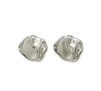 Buttons 10pcs Vintage Irregular Metal Buttons for Uniform Jacket, Unique Shape, Retro Clothing Decoration Accessories(Silver,22mm-0.87in)