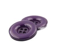Buttons 15mm 18mm 20mm 23mm 25mm 28mm 30mm 34mm 38mm 4 Hole Plastic Resin Round Buttons Black White Button for Sewing Scrapbooking DIY(07 Dark Purple,25mm 17pieces)