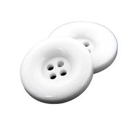 Buttons 15mm 18mm 20mm 23mm 25mm 28mm 30mm 34mm 38mm 4 Hole Plastic Resin Round Buttons Black White Button for Sewing Scrapbooking DIY(06 White,28mm 14pieces)