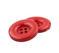 Buttons 15mm 18mm 20mm 23mm 25mm 28mm 30mm 34mm 38mm 4 Hole Plastic Resin Round Buttons Black White Button for Sewing Scrapbooking DIY(05 red,30mm 11pieces)