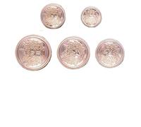 Buttons 15pcs Metal Buttons Vintage College Style Suits Hand-Stitched Coat Clothes Golden Badges(Rose Gold,23.0mm)