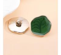 Buttons, 20 Pcs Irregular Buttons with Shank, Plastic Sewing Button for Clothes, Cardigans, Coat, Craft Projects(Green,21mm)