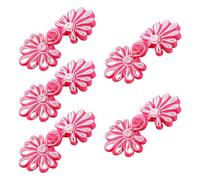 Buttons， 5 Pairs Chinese Knots Buttons Cheongsam Closure Sewing(Red a)