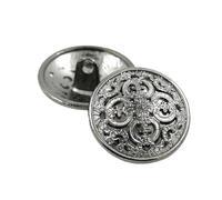 Buttons 5 Pcs Hollow Metal Button Black Silver Gold Buttons Round Decorative Button for Clothes Sewing Accessories DIY Crafts 14-27mm Round(Black,14mm)