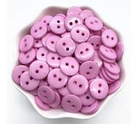 Buttons 50pcs 11.5mm Colours Double Eye Bread Button Round Resin Sewing Buttons DIY Scrapbooking Multicolour for DIY(15)