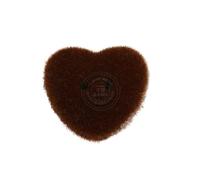 Buttons 50pcs Autumn/Winter Colorful Flocked Women's Wool Coat with Two-Button Front, Adorable Heart-Shaped Buttons(15.0MM*Brown)