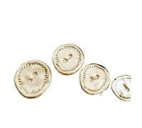 Buttons 50PCS Button for Leather Craft Sewing Jacket Coat Suit DIY Irregular 2-Hole Silver Gold Copper Clothing Accessories(Color 01,23mm 50pcs)