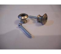 Buttons and Screws (2) For Dunlop Dual Design Strap Locks - VINTAGE NICKEL