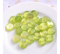 Buttons, Buttons, 50 Pcs 8mm Transparent Solid Color Resin Cute Sewing Button Scrapbooking DIY Apparel Accessories-Red Wine(Light Green)
