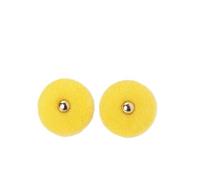 Buttons Chinese Flat Abacus Velvet Button Faionable Qipao Children's Clothing National Flag(Yellow,10mm-12 Pieces)