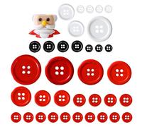 Buttons Decoration Kit | Santa Claus Fun Christmas Handmade, Craft Set Buttons Festive Decorations, for Family Activities Holiday Adults Beginners Lovers Crafts