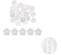 Buttons for Cardigans, White Button, 2 Hole Flower Resin Button, 60Pcs White Pearlescent Sewing Buttons for DIY Handmade Crafting, Baby Kids Knitting Decor