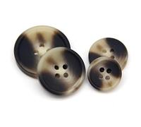 Buttons for Clothes 30/10 pcs Resin Imitation Horn Black Large Buttons for Clothing Sweater Suit Coat Vintage Decorations Accessories-NO.3,15mm 30pcs(No.3 Black,21mm 30pcs)