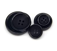 Buttons for Clothes 30/10 pcs Resin Imitation Horn Black Large Buttons for Clothing Sweater Suit Coat Vintage Decorations Accessories-NO.3,15mm 30pcs(No.5 Black,21mm 30pcs)