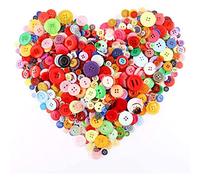 Buttons for Craft 1000pcs Mixed Assorted Colorful Buttons Resin Round Crafting Button for Crafts DIY Knitting Sewing Painting Handmade Ornament Doll Decoration