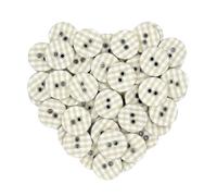 Buttons for Craft Multi-Color Round Button Plaid Love Scrapbooking for Wedding Decor Sewing Accessories for Crafting, Sewing(Beige 50PCS)