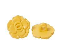 Buttons for Crafting 10pcs Assorted Color 18mm Plastic Cute Flower Buttons for Arts & Crafts Decoration Collections Clothings Cardigan Sewing(Yellow,18mm(10pcs))