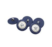 Buttons for Crafting 10pcs Retro Buttons Resin Metal Round Sewing Button Handsewn Coat Windbreaker Clothing Accessory(Black,23.0 MM)