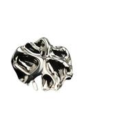 Buttons for Crafting 10pcs Vintage Jacket Buttons Irregular Shape Metal Clothing Sewing Accessories Shank for Coat Shirt(Silver,18mm-10pcs)