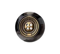 Buttons for Sewing 10pcs Vintage British Style 4 Metal Round Buttons for Coat Suit Jacket, 16/21/25mm, Brown/White/Black Sewing Supplies(Black,21mm-0.83in-10pcs)