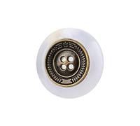 Buttons for Sewing 10pcs Vintage British Style 4 Metal Round Buttons for Coat Suit Jacket, 16/21/25mm, Brown/White/Black Sewing Supplies(White,25mm-0.98in-10pcs)