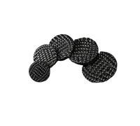 Buttons for Sewing 10pcs Vintage Woven Metal Buttons 15/20/25mm for DIY Sewing Black Gold Decorative Buttons(Black,25mm)