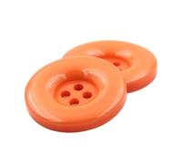 Buttons for Sewing 15mm 18mm 20mm 23mm 25mm 28mm 30mm 34mm 38mm 4 Hole Plastic Resin Round Buttons Black White Button for Sewing Scrapbooking DIY(02 Orange,34mm 8pieces)