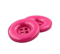 Buttons for Sewing 15mm 18mm 20mm 23mm 25mm 28mm 30mm 34mm 38mm 4 Hole Plastic Resin Round Buttons Black White Button for Sewing Scrapbooking DIY(03 Rose red,18mm 40pieces)