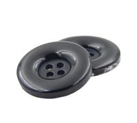 Buttons for Sewing 15mm 18mm 20mm 23mm 25mm 28mm 30mm 34mm 38mm 4 Hole Plastic Resin Round Buttons Black White Button for Sewing Scrapbooking DIY(20 Black,38mm 6pieces)