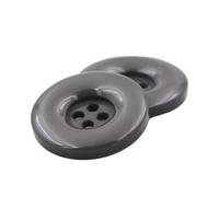 Buttons for Sewing 15mm 18mm 20mm 23mm 25mm 28mm 30mm 34mm 38mm 4 Hole Plastic Resin Round Buttons Black White Button for Sewing Scrapbooking DIY(19 Grey,38mm 6pieces)