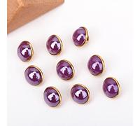 Buttons for Sewing, 50 Pcs 10mm Metal Buttons Pearl Button Children's Clothes Sewing DIY Decorate Accessories-Purple (Color : Purple, Size : 10 Month)