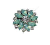 Buttons for Sewing Exquisite 5Pieces 27mm Shiny Rhinestone Metal Flat Buttons DIY Silver Plated Simple Sewing Bow Clothing Decoration Accessories(Color 43)