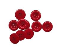 Buttons for Sewing Round Resin Buttons, 4-Holes, Coat Sewing, Scrapbooking, DIY, 15mm, 18mm, 20mm, 23mm, 25mm, 28mm, 30mm, 34.0mm, 38mm(5 Red,30mm 5pcs)