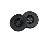 Buttons forSewing 100pcs 9mm 4Hole Wide Edge Button Resin Circular Black White Household Sewing Accessories Clothing Coat Shirt DIY Decoration TMZ(100 Black)