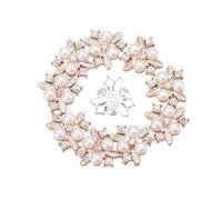 Buttons forSewing 10Pcs Colorful Rhinestone Pearl Flower-Shaped Buttons Sparkling Crystal Hairpins Decor for Hat Clothes Apparel Sewing Accessory(Color 03)