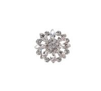 Buttons forSewing 4pcs /Pack 16/19/24/29MMLuxury Round Flower Rhinestone Buttons Sewing Crafts and Wedding Dress DIY Accessories(19MM)