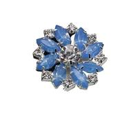 Buttons forSewing Exquisite 5Pieces 27mm Shiny Rhinestone Metal Flat Buttons DIY Silver Plated Simple Sewing Bow Clothing Decoration Accessories(Color 41)