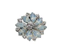 Buttons forSewing Exquisite 5Pieces 27mm Shiny Rhinestone Metal Flat Buttons DIY Silver Plated Simple Sewing Bow Clothing Decoration Accessories(Color 38)