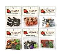 Buttons Galore 50+ Assorted Halloween Buttons for Sewing & Crafts - Set of 6 Button Packs - Bats, Jack O Lanterns & More