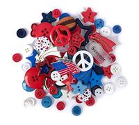 Buttons Galore 50-Value Pack Patriotic Button