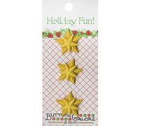 Buttons Galore "Christmas Star Durable Plastic Stylish Button, Multi-Colour