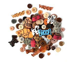 Buttons Galore Dogs, Multi-Colour, 0.6