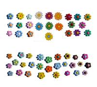 Buttons Galore Flower Power Buttons Set of 6, 50+ Assorted Buttons for Sewing & Crafts