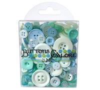 Buttons Galore "Frost Durable Plastic Stylish Button, Multi-Colour