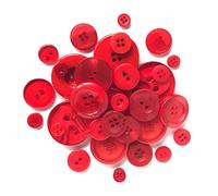 Buttons Galore Hand Dyed Buttons, Fire Engine Red