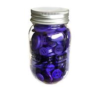 BUTTONS GALORE, INC Buttons Mason JAR Viol, Ultra Violet, One Size