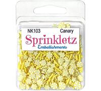 BUTTONS GALORE, INC SPRINKLETS EMBLLSMNT Canary, One Size